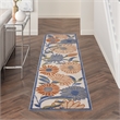Nourison Aloha 8' Runner Beige Multi-Color Fabric Area Rug