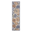 Nourison Aloha 8' Runner Beige Multi-Color Fabric Area Rug