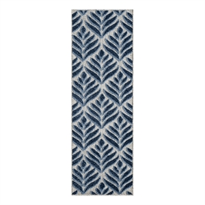 Nourison Aloha 8' Runner Blue Fabric Area Rug