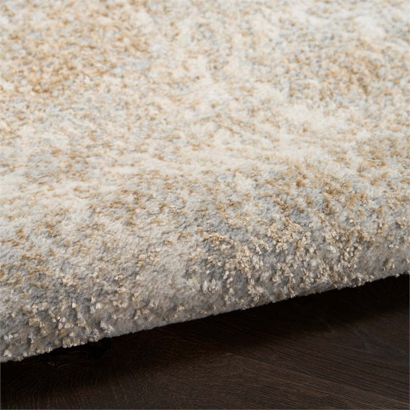 Nourison Ambiance 5' x 7' Ivory Silver Fabric Area Rug