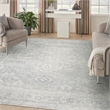 Nourison Astra Machine Washable 9' x 12' Light Gray Fabric Area Rug
