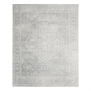 Nourison Astra Machine Washable 9' x 12' Light Gray Fabric Area Rug