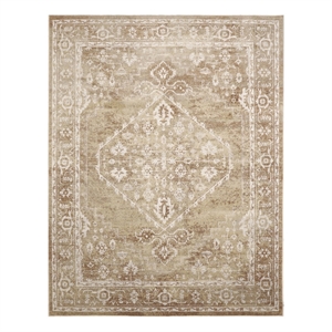 Nourison Astra Machine Washable 9' x 12' Rust Multi-Color Fabric Area Rug