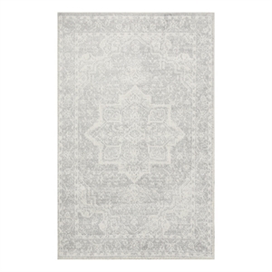 Nourison Astra Machine Washable 3' x 5' Gray Fabric Area Rug