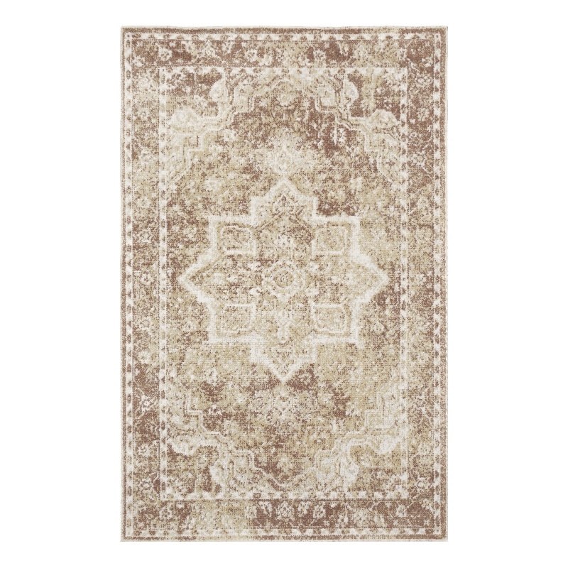 Nourison Astra Machine Washable 3' x 5' Rust  Fabric Area Rug