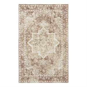 Nourison Astra Machine Washable 3' x 5' Rust  Fabric Area Rug