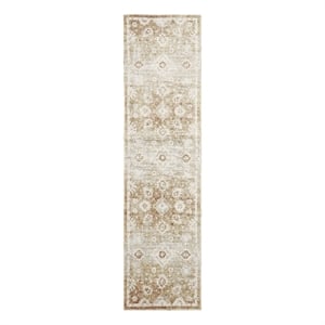 Nourison Astra Machine Washable 8' Runner Copper Fabric Area Rug