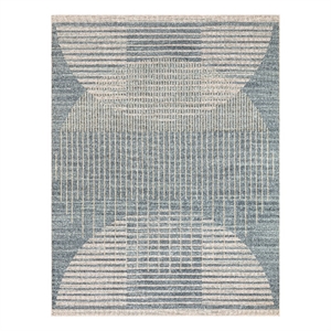 Nourison Astra Machine Washable 5' x 7' Blue Fabric Area Rug
