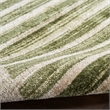 Nourison Astra Machine Washable 6' Runner Ivory Olive Fabric Area Rug