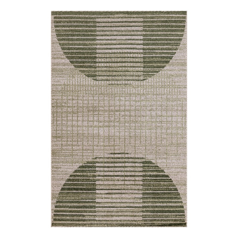 Nourison Astra Machine Washable 3' x 5' Ivory Olive Fabric Area Rug