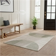 Nourison Astra Machine Washable 4' x 6' Ivory Olive Fabric Area Rug