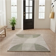 Nourison Astra Machine Washable 4' x 6' Ivory Olive Fabric Area Rug
