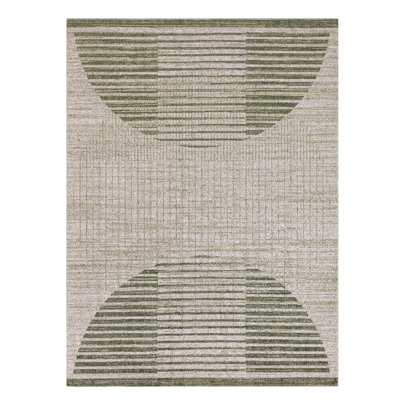Nourison Astra Machine Washable 4' x 6' Ivory Olive Fabric Area Rug