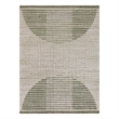 Nourison Astra Machine Washable 4' x 6' Ivory Olive Fabric Area Rug