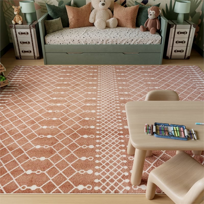 Nourison Astra Machine Washable 9' x 12' Copper Fabric Area Rug