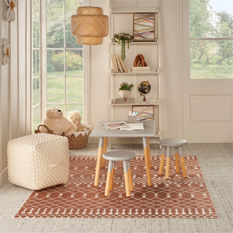 Nourison Astra Machine Washable 9' x 12' Copper Fabric Area Rug