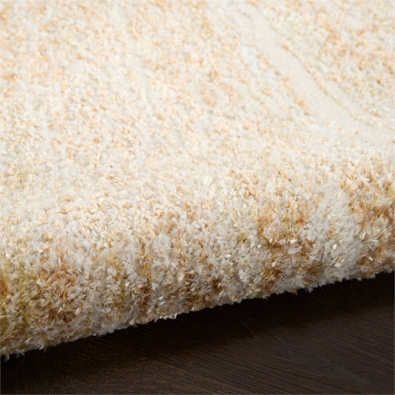 Nourison Ambiance 4' x 6' Ivory Gold Fabric Area Rug