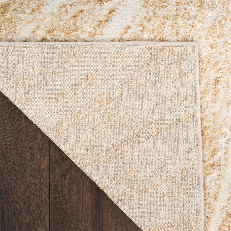 Nourison Ambiance 5' x 7' Ivory Gold Fabric Area Rug