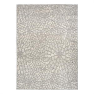 Nourison Ambiance 5' x 7' Gray Silver Fabric Area Rug