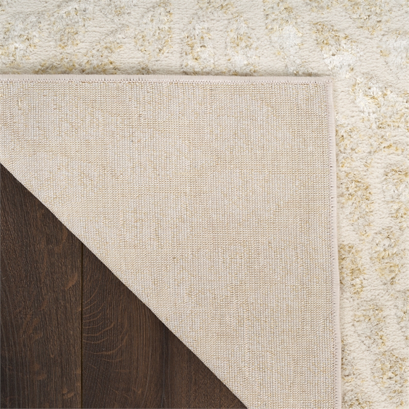 Nourison Ambiance 4' x 6' Ivory Gold Fabric Area Rug
