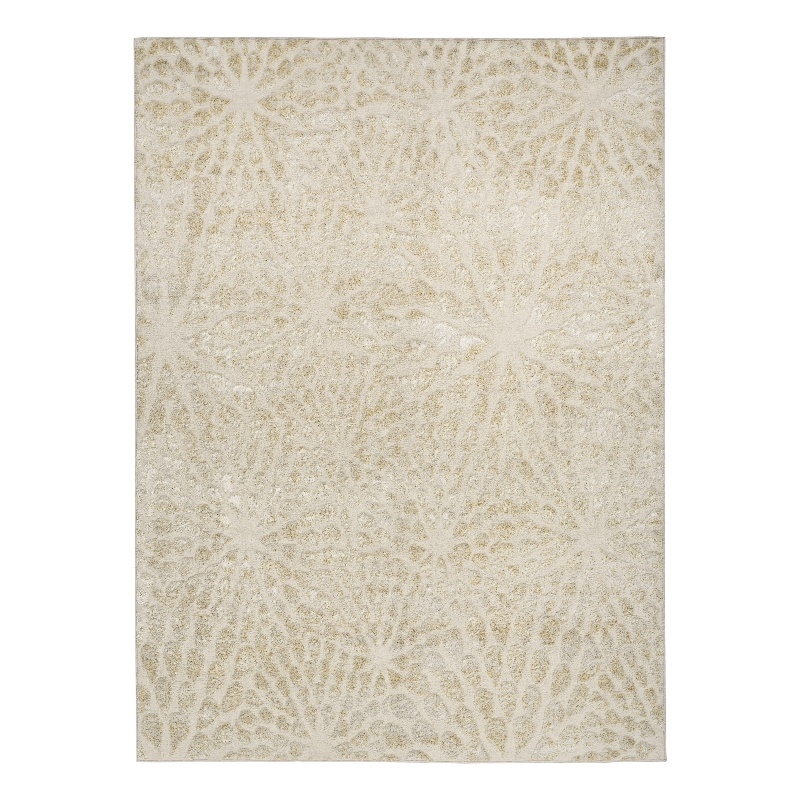 Nourison Ambiance 4' x 6' Ivory Gold Fabric Area Rug