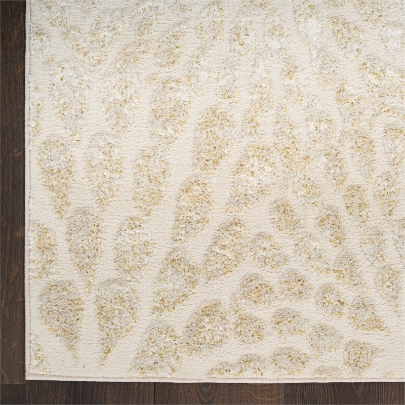 Nourison Ambiance 5' x 7' Ivory Gold Fabric Area Rug