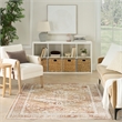 Nourison Astra Machine Washable 5' x 7' Rust Multi-Color Fabric Area Rug
