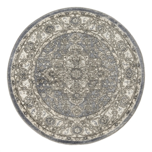 Nourison Concerto 8' x Round Blue Fabric Area Rug