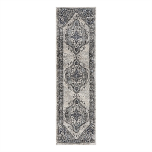 Nourison American Manor 2'2&quot x 7'6&quot Gray Farmhouse Indoor Rug