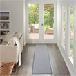 Nourison Courtyard 6' Runner Ivory Blue Fabric Area Rug