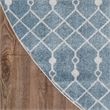 Nourison Astra Machine Washable 4' x Round Blue  Fabric Area Rug