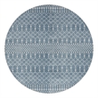 Nourison Astra Machine Washable 4' x Round Blue  Fabric Area Rug