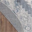 Nourison Astra Machine Washable 4' x Round Blue Ivory Fabric Area Rug