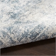 Nourison Astra Machine Washable 4' x Round Blue Ivory Fabric Area Rug