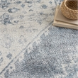 Nourison Astra Machine Washable 4' x Round Blue Ivory Fabric Area Rug