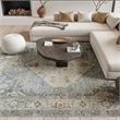 Nourison Astra Machine Washable 12' x 15' Silver Blue Fabric Area Rug