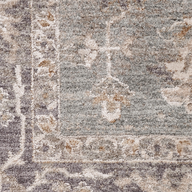 nourison asher 5' x 8' blue ivory fabric area rug