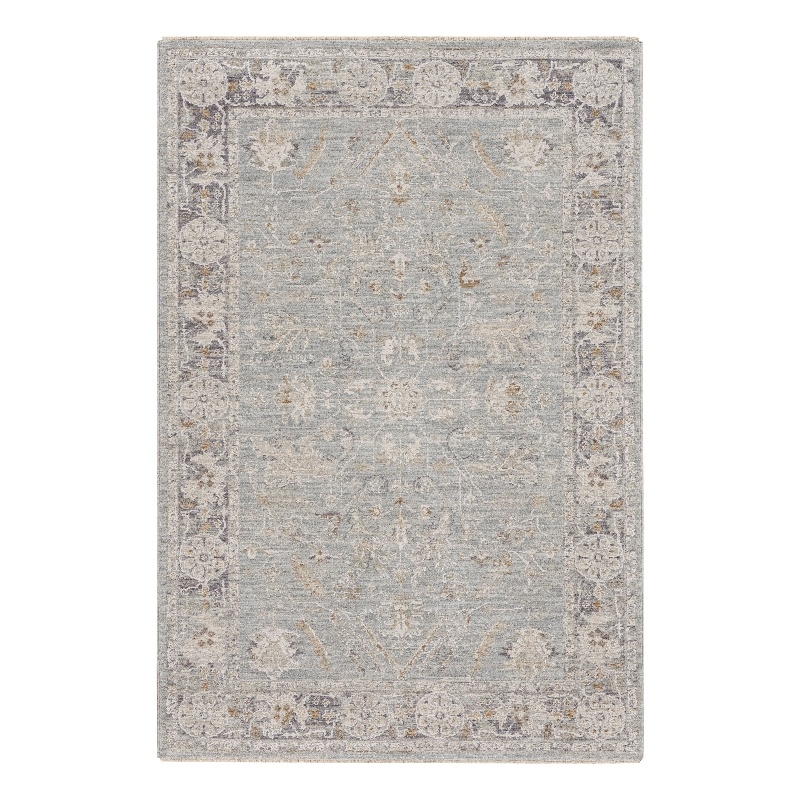 Nourison Asher 5' x 8' Blue Ivory Fabric Area Rug
