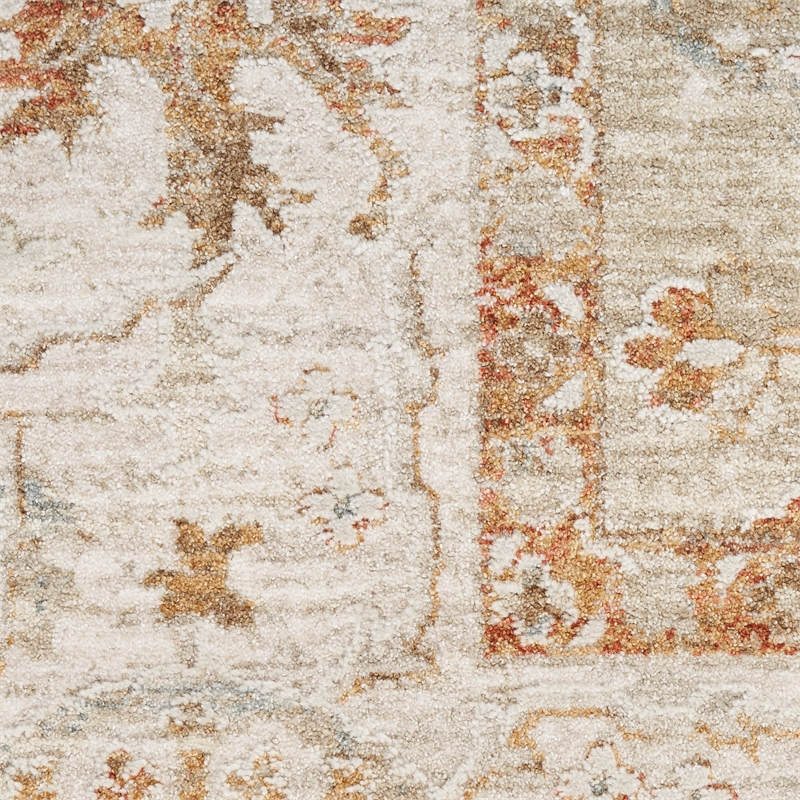 Nourison Asher 4' x 6' Sage Ivory Fabric Area Rug