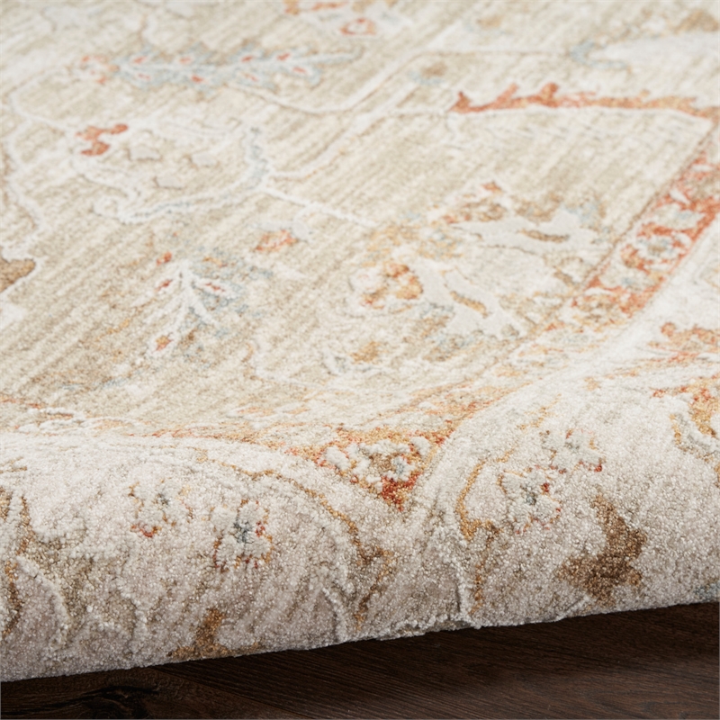 Nourison Asher 4' x 6' Sage Ivory Fabric Area Rug