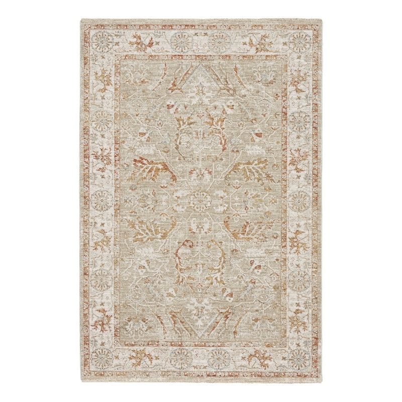 Nourison Asher 4' x 6' Sage Ivory Fabric Area Rug