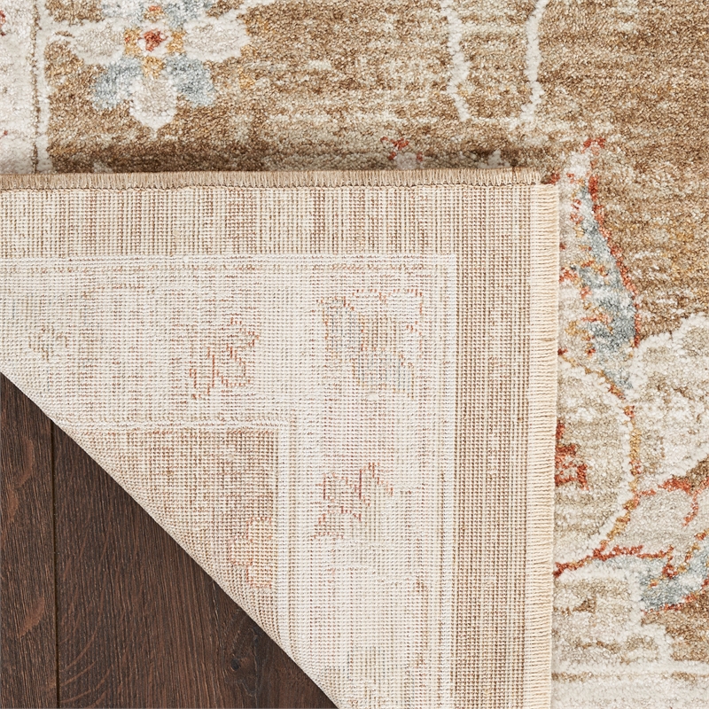 Nourison Asher 4' x 6' Mocha Fabric Area Rug