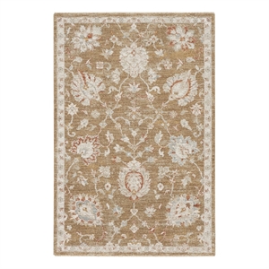 Nourison Asher 4' x 6' Mocha Fabric Area Rug