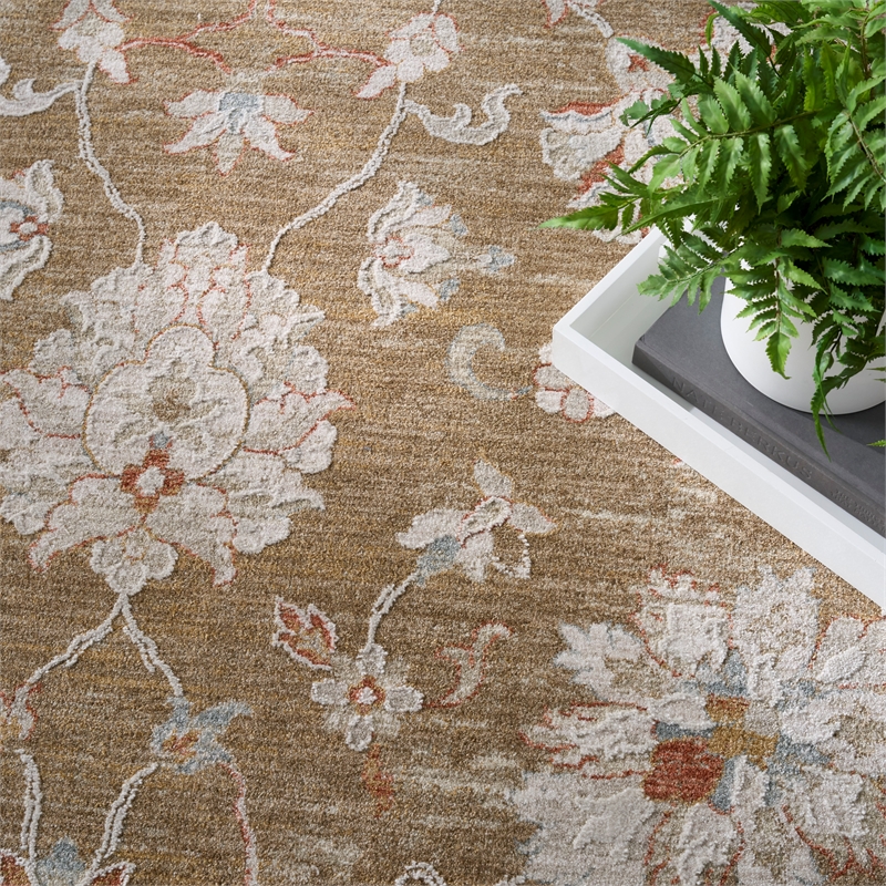 Nourison Asher 5' x 8' Mocha Fabric Area Rug