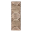 Nourison Astra Machine Washable 6' Runner Latte Fabric Area Rug