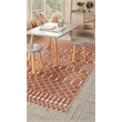 Nourison Astra Machine Washable 4' x 6' Copper Fabric Area Rug