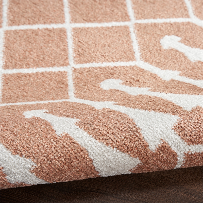 Nourison Astra Machine Washable 4' x 6' Copper Fabric Area Rug