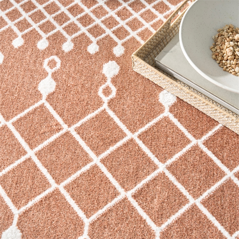Nourison Astra Machine Washable 4' x 6' Copper Fabric Area Rug