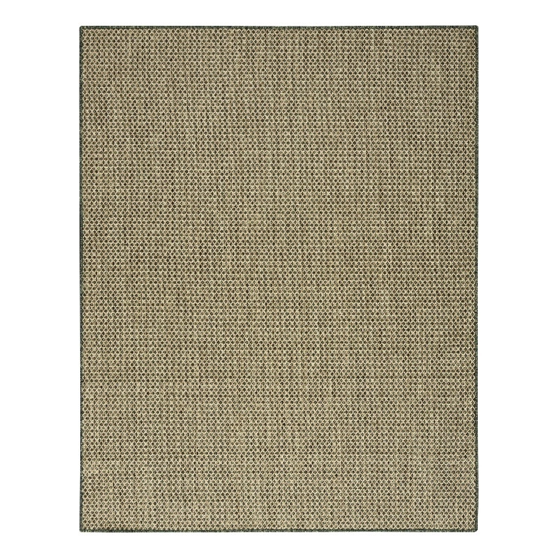 Nourison Courtyard 10' x 14' Green Fabric Area Rug
