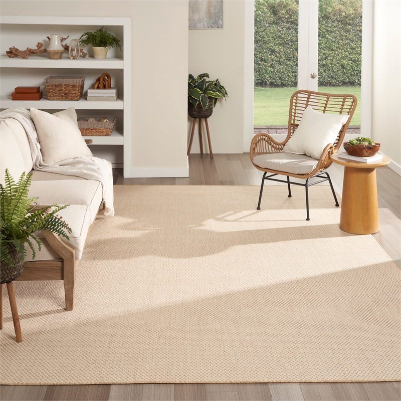 Nourison Courtyard 9' x 12' Natural Fabric Area Rug